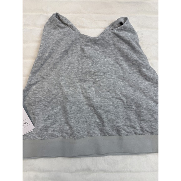 Auden Unlined Crossback‎ Bralette Womens XL Heather Gray Pullover Wide Strap New - Picture 1 of 9